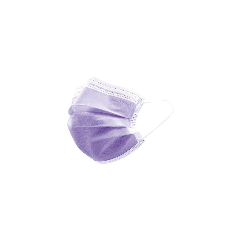 Mondmaskers type IIR Violet 3-laags Unigloves 50 st